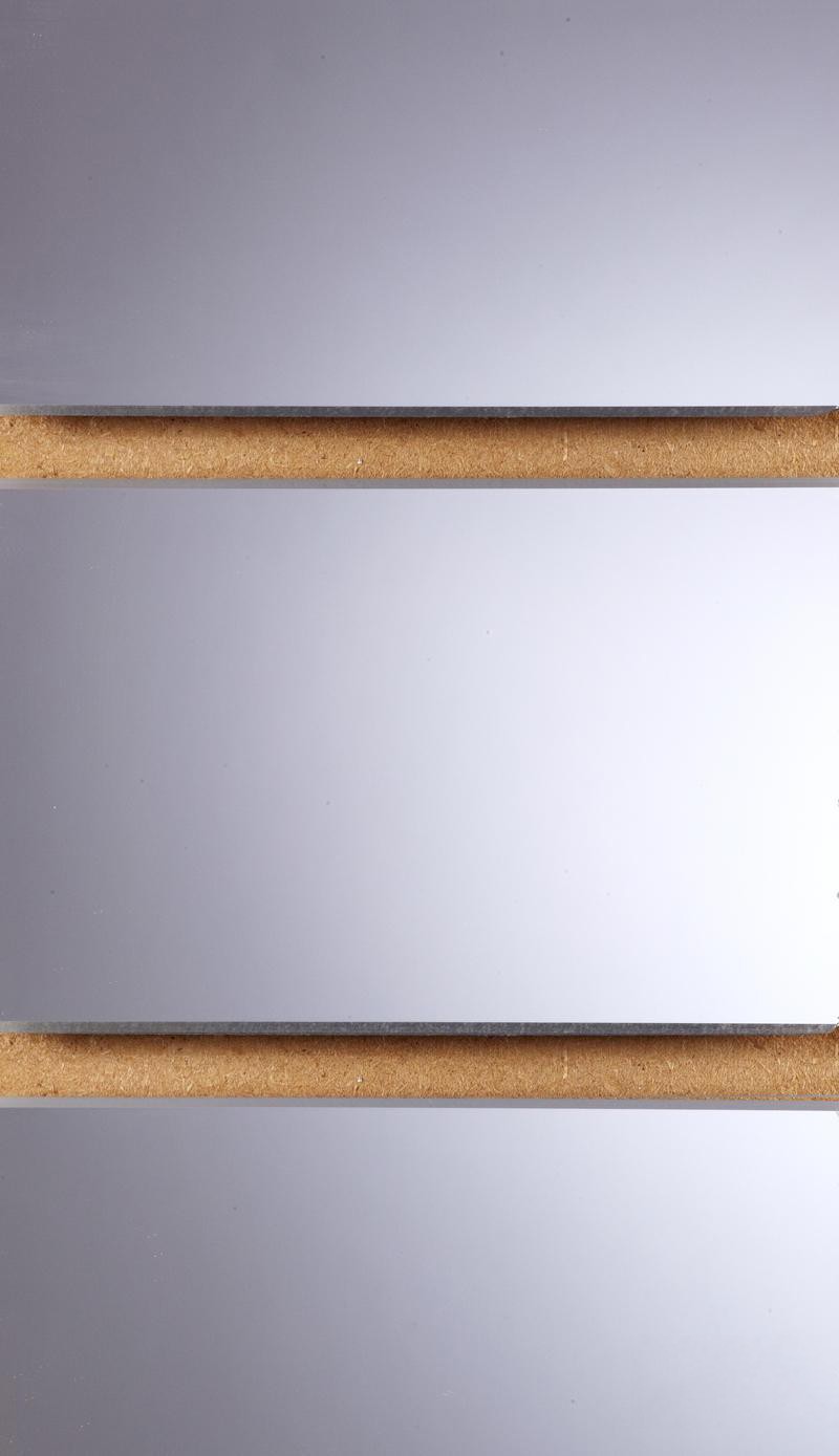 Mirror Slatwall Panel 4ft x 4ft (1200mm x 1200mm) Acrylic Mirror
