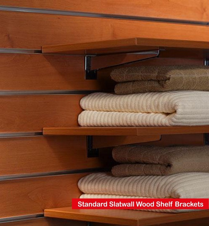 White Wood Shelf / Floating Slatwall Shelf 600mm wide x 300mm deep