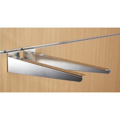 14" inch (350mm) Chrome Slatwall Wood Shelf Brackets (pair)