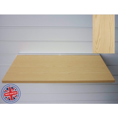 Ash Wood Shelf / Floating Slatwall Shelf - 600mm wide x 200mm deep