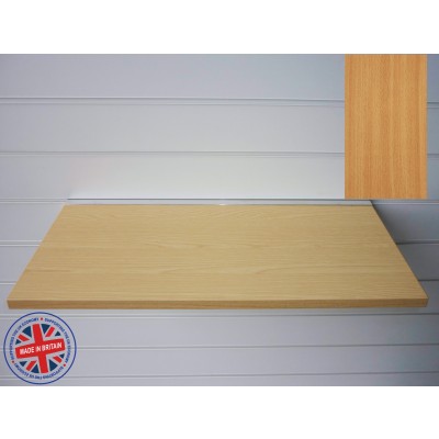 Beech Wood Shelf / Floating Slatwall Shelf - 1000mm wide x 300mm deep