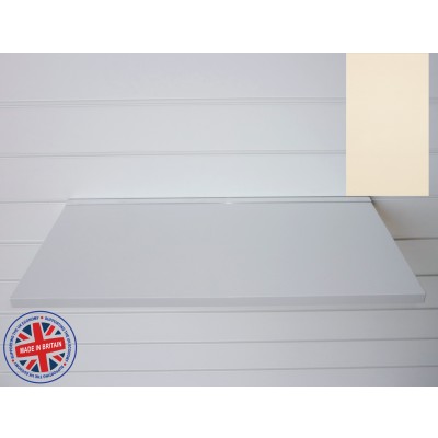 Cream Wood Shelf / Floating Slatwall Shelf - 600mm wide x 200mm deep
