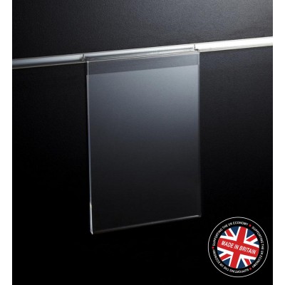 Clear Acrylic Slatwall A5 Information / Showcard / Poster Holder