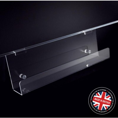 Clear Acrylic Slatwall 1000mm Magazine Rack