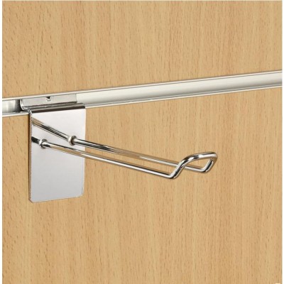 6" (150mm) Slatwall Chrome Euro Hook / Prong / Accessory Arm