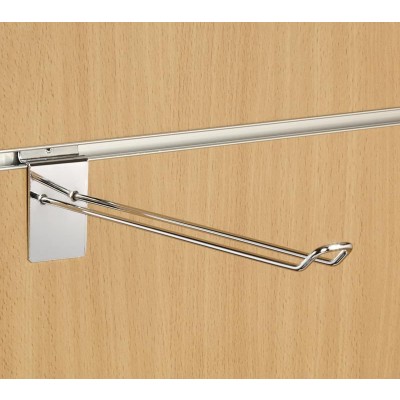 10" (250mm) Slatwall Chrome Euro Hook / Prong / Accessory Arm