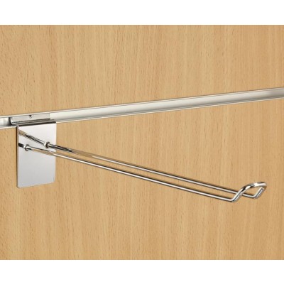 12" (300mm) Slatwall Chrome Euro Hook / Prong / Accessory Arm