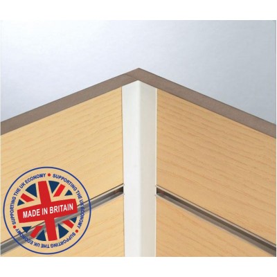 Slatwall 90 degree Fixed Corner Profile 8ft (2440mm) - All Colours