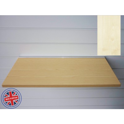 Maple Wood Shelf / Floating Slatwall Shelf - 1200mm wide x 400mm deep