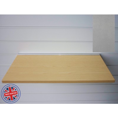 Pewter Wood Shelf / Floating Slatwall Shelf - 600mm wide x 200mm deep