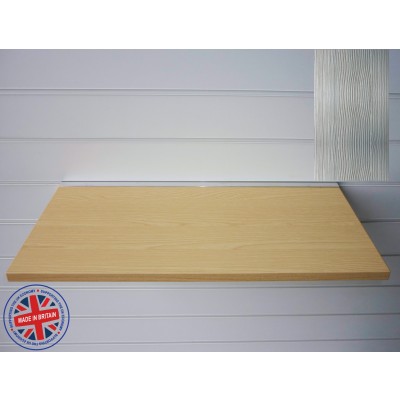 Pino Grey Wood Shelf / Floating Slatwall Shelf - 1000mm wide x 200mm deep