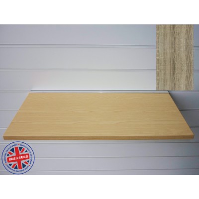 Rustic Oak Wood Shelf / Floating Slatwall Shelf - 600mm wide x 200mm deep