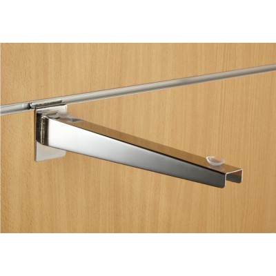 12" inch (300mm) Chrome Slatwall Universal Wood Glass Shelf Bracket