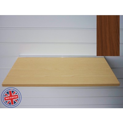 Walnut Wood Shelf / Floating Slatwall Shelf - 600mm wide x 300mm deep