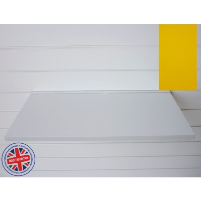 Yellow Wood Shelf / Floating Slatwall Shelf - 600mm wide x 400mm deep