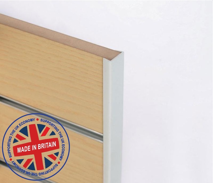 Slatwall Flat End Capping / Edging Profile All Colours