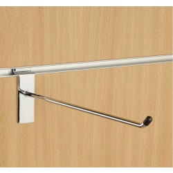 12" (300mm) Slatwall Chrome Hook / Prong / Accessory Arm