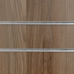 Light Walnut Slatwall Panel 8ft x 4ft (2400mm x 1200mm)