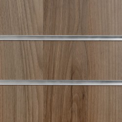 Light Walnut Slatwall Panel 4ft x 4ft (2400mm x 1200mm)